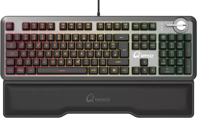 QPAD®|MK-95-DE Pro Gaming Mechanical Switchable switch Keyboard, with RGB