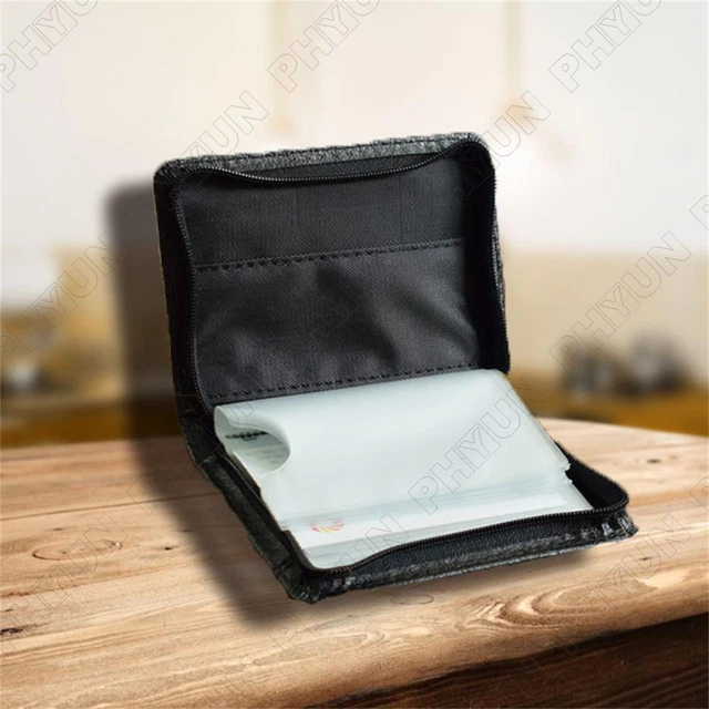 11.4x8.1cm Lock Slim Wallet Secure RFID Blocking Money Credit Card Holder Wallet