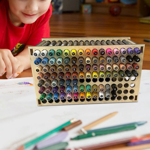 Farbpinsel Halter Holz große Kapazität Kunst Malstifte Marker Organizer