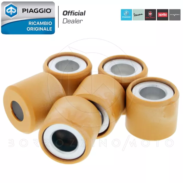 Kit 6 Rulli Variatore Originali Piaggio Beverly Rst 125 2005 2006 2007