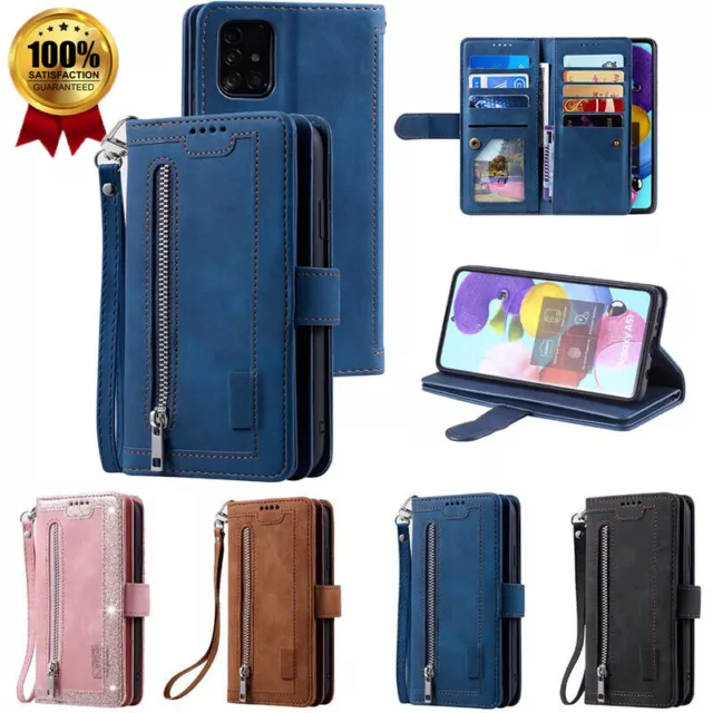 Pour Samsung A54 A34 A14 A73 A53 A33 A13 Etui portefeuille en cuir Housse Coque