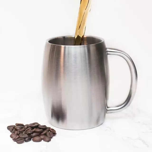 Camping Stainless Steel Coffee Cup Double-walled Insulated Tea Cup Leak-proof