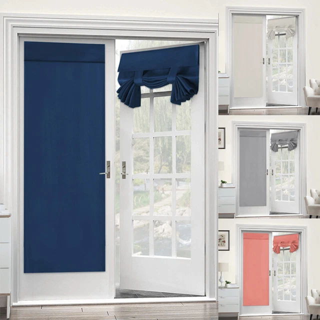 1Panel Privacy French Door Curtains Blackout Door Window Curtains Shades Drapes