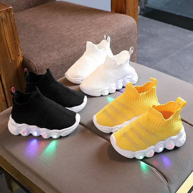 Scarpe da ginnastica bambine bambine bambini si illuminano scarpe da ginnastica luminose LED flash