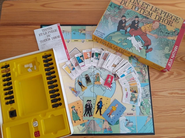 Jeu De Société Tintin – Le Piège Du Totem Dhor – Nathan 1992 – Complet