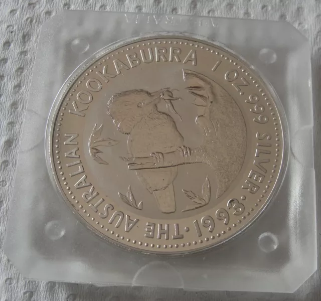 Silbermünze Australien Kookaburra 1 oz 1 Dollar 1993 999 Silber in Kapsel