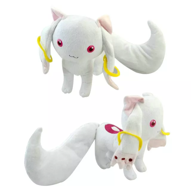 9'' Puella Magi Madoka Magica Magic Kyubey Plush Toy Qbay Cat Soft Stuffed Doll