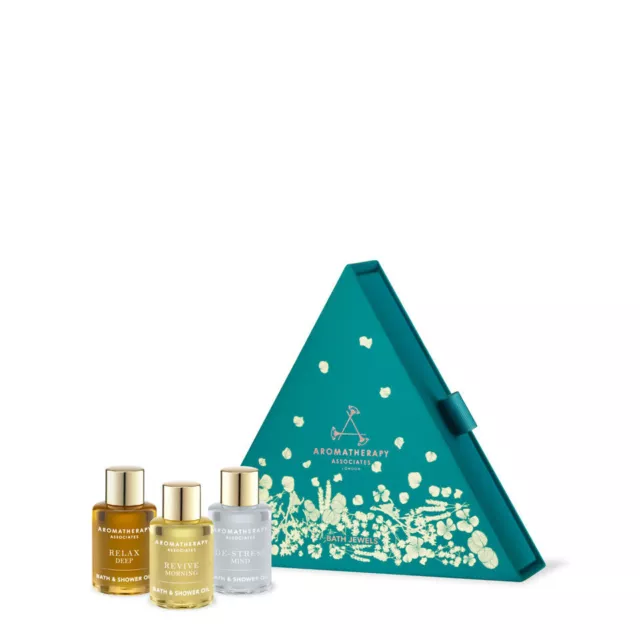 Juego de joyas de baño Aromatherapy Associates relajación profunda/desestrés mente/revive la mañana