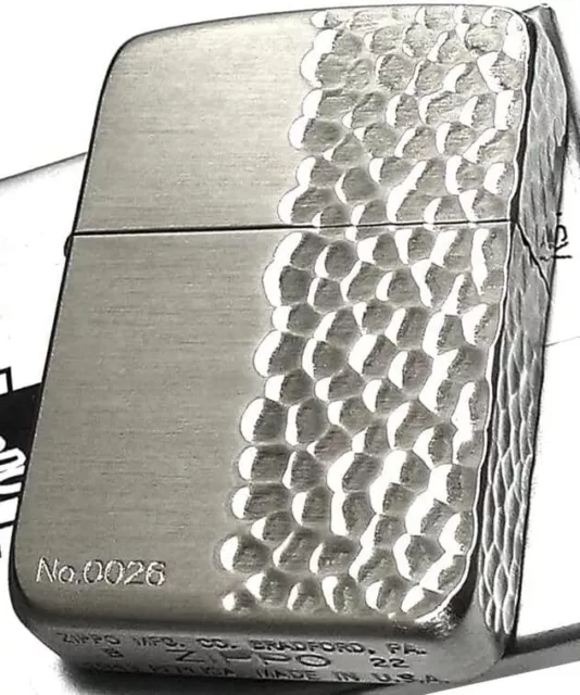 Zippo Oil Lighter 1941 Replica 4-sided Hammertone Antique Silver HM1941SV