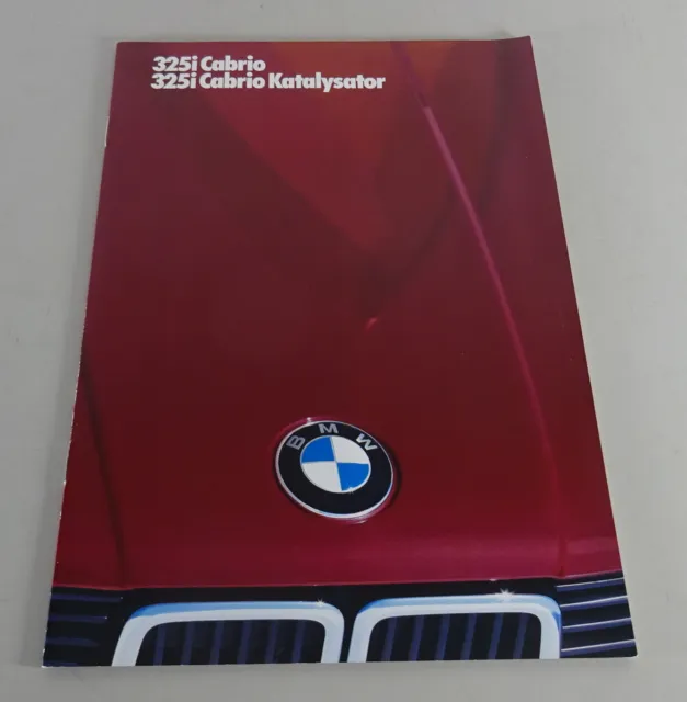 Prospectus / Brochure BMW E30 3er 325i Avec Pot Catalytique Support 02/1986