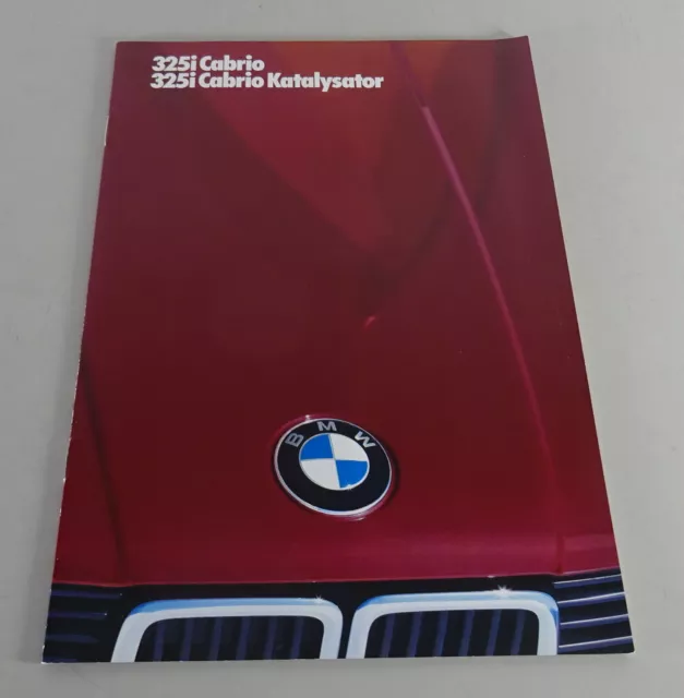 Prospetto/Brochure BMW E30 3er 325i Incl. Catalizzatore Stand 02/1986