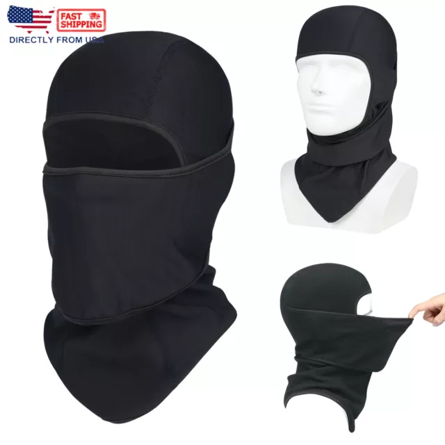 Full Face Ski Mask Balaclava Winter Thermal Windproof Fleece Hood Neck Warmer