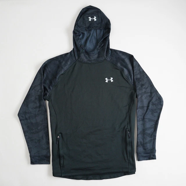 Under Armour Training Tech Terry Overhead Hoodie Coldgear Black Camo Men Sz XXL Under Armour Training Tech Terry Overhead Hoodie Coldgear Black Camo Men Sz XXL
