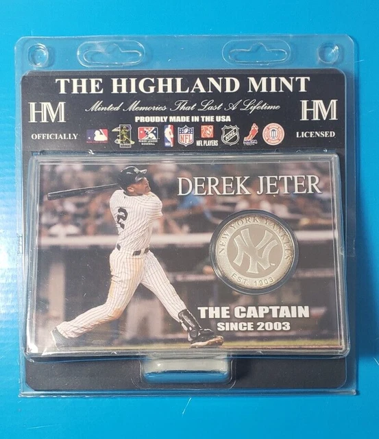 Derek Jeter Highland Mint Silver Coin - The Captain - Yankees - Hof