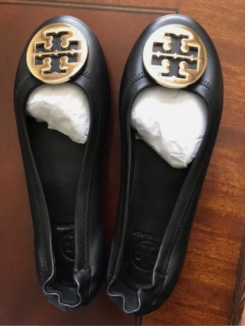 Tory Burch Leather Flats Women's Sz 7 black