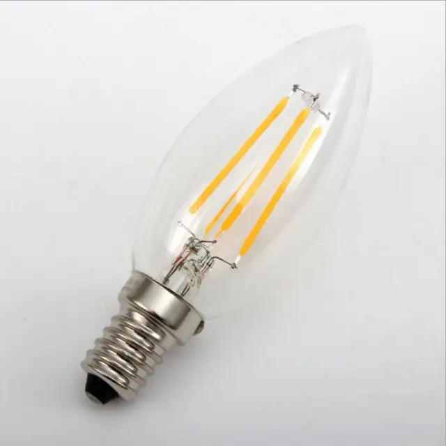 4 Watt E14 Screw SES LED COB Filament Edison Light Bulb Chandelier Candle Lamp