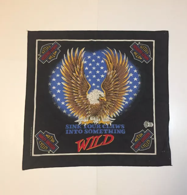 Vintage Harley Davidson Bandana Sink Your Claws Into Something Wild