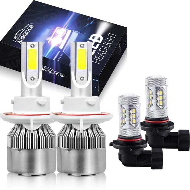 4X H13 9145 LED Headlight Bulbs Hi/Lo Fog Driving Light for Ford F-150 2004-2014