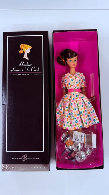 BARBIE LEARNS TO cook brunette Platinum Label RARE 2006 £295.56