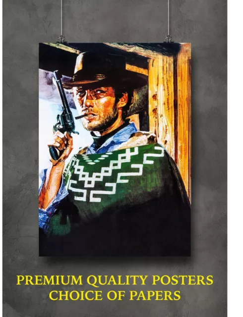 Clint Eastwood Classic Cowboy Movie Large Poster Art Print A0 A1 A2 A3 A4 Maxi