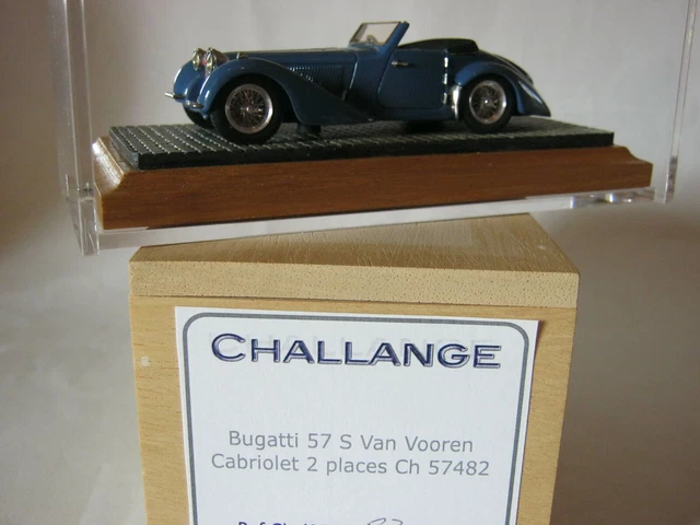 Chromes 1/43 Bugatti T57 Cabriolet Van Vooren 1935 - Résine Beige - Série Chromes