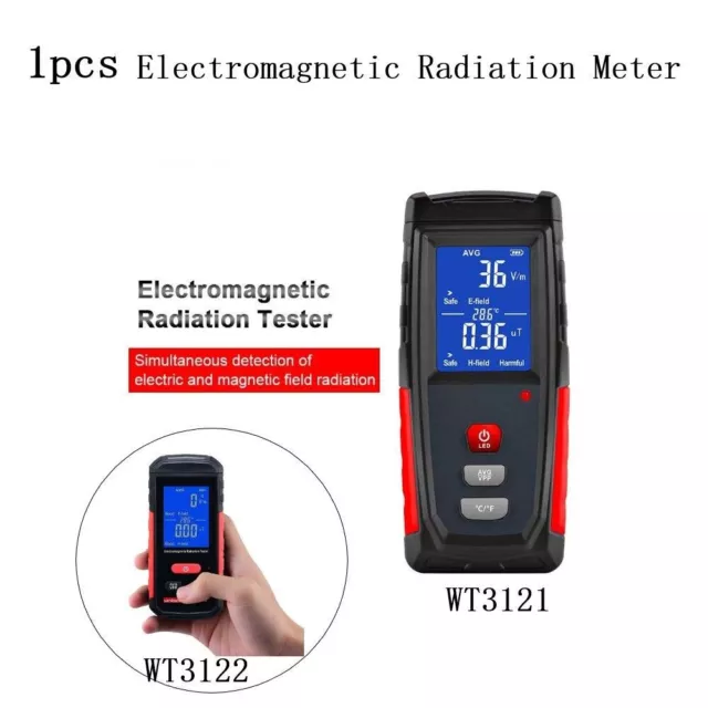 Tester campo elettromagnetico portatile ricaricabile per rilevamento radiazioni