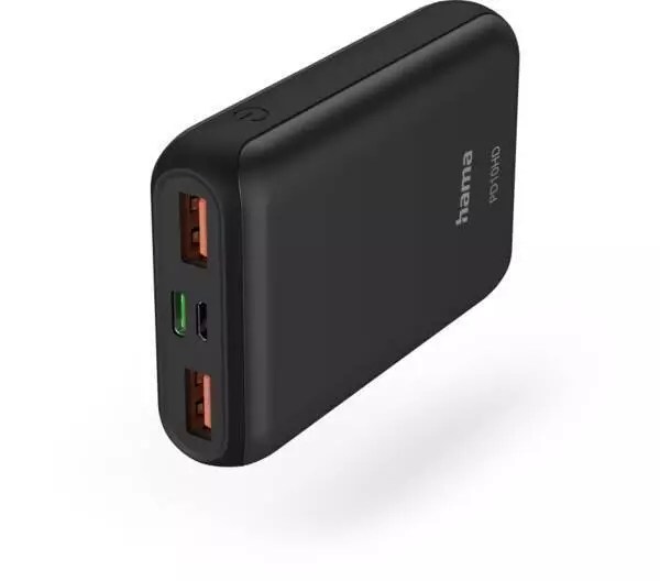 HAMA 201662 Power Pack PD10-HD 10000mAh Powerbank USB-A USB-C Akku