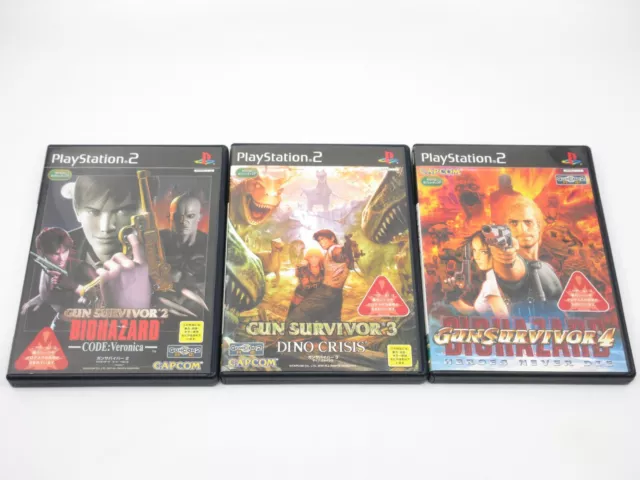 Biohazard Resident Evil Gun Survivor 2 3 4 Veronica Dino Crisis Capcom PS2 Japan