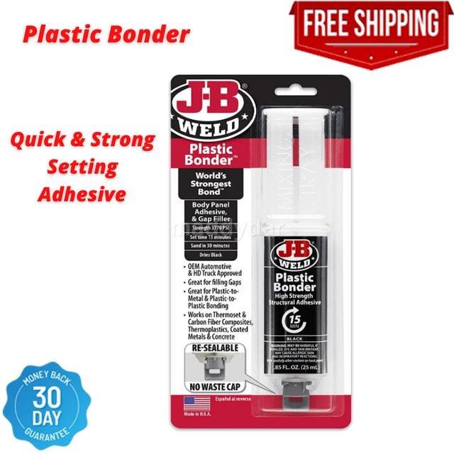 JB WELD PLASTIC Bonder Industrial Structural Adhesive Syringe Body