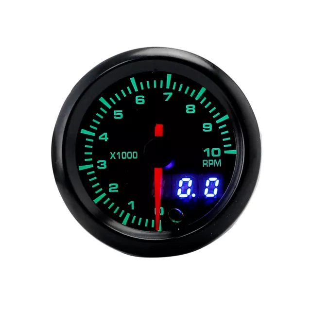 2" 52mm Digital & Pointer 7 Color LED Car 0-10 RPM Tachometer Tacho Gauge Meter