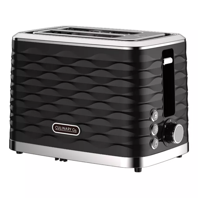NEW Culinary Co 2 Slice Textured Toaster By Spotlight