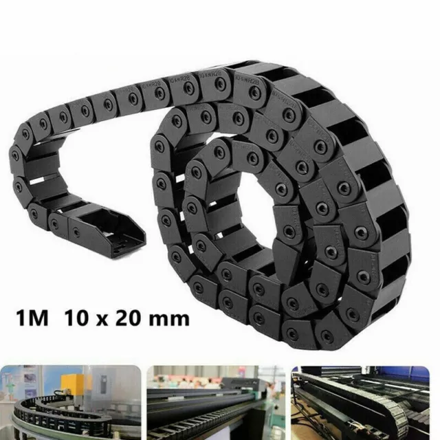 1M 10x20mm R28 Nylon Energiekette Schleppkette Kabelführung für CNC Maschine CE