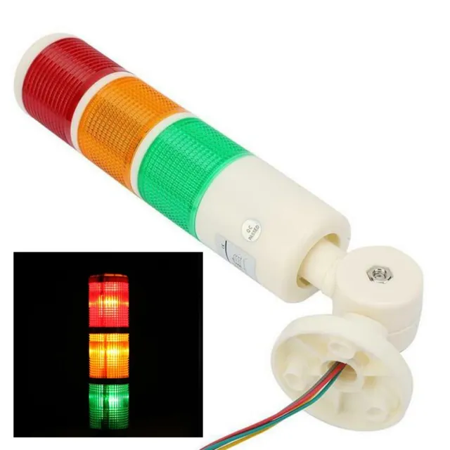 24V AC / Dc Pile Lumière Rouge + Orange + Vert Signal Tower LED Durable EUR  34,32 - PicClick FR