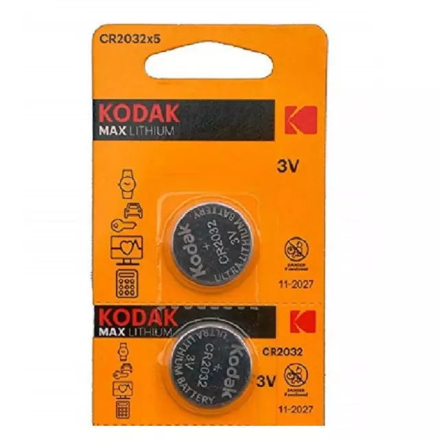 Pilas de boton Kodak bateria original Litio CR2032 3V en blister 2X Unidades