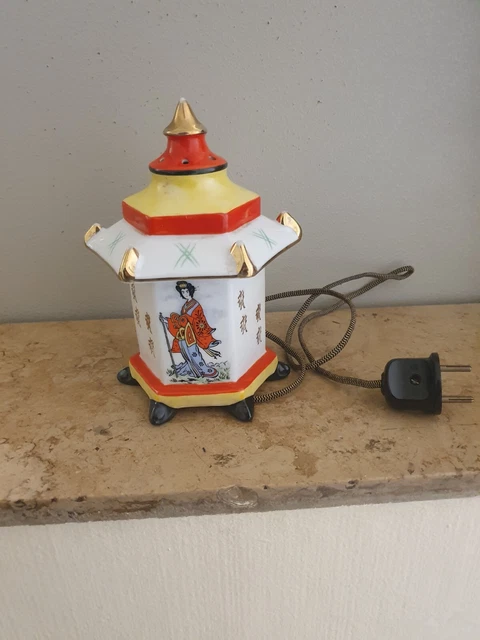 Rauchverzehrer Dufthäuschen Porzellan China Style Elektrisch