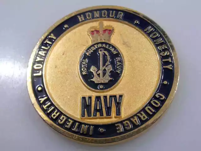 Royal Australian Navy Fighting Navy Thinking Navy Challenge Coin