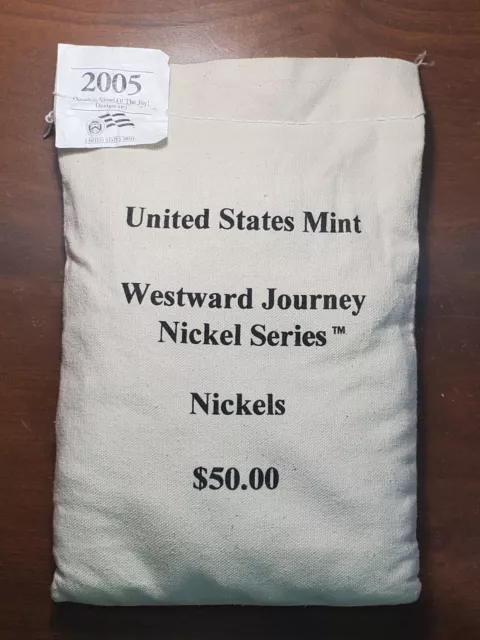 Westward Journey U.S. Mint Bag (1000) Uncirculated 2005 P Ocean in View Nickels
