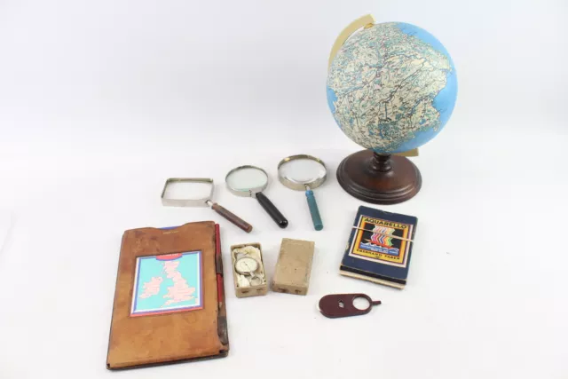 Desktop Items German Karl Wenschow GMBH Bavarian Globe, Faber Castell, Map