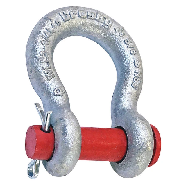 CROSBY 1018115 Shackle,5/8 in.,6500 lb.,Round Pin