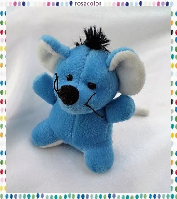 Doudou Peluche Souris Bleu Blanc Et Noir Althans Club