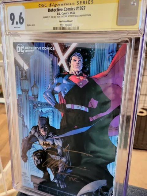 🔥 Detective Comics # 1027 Jim Lee Variant Cgc 9.6. X3 Signed Batman Dc.🔥