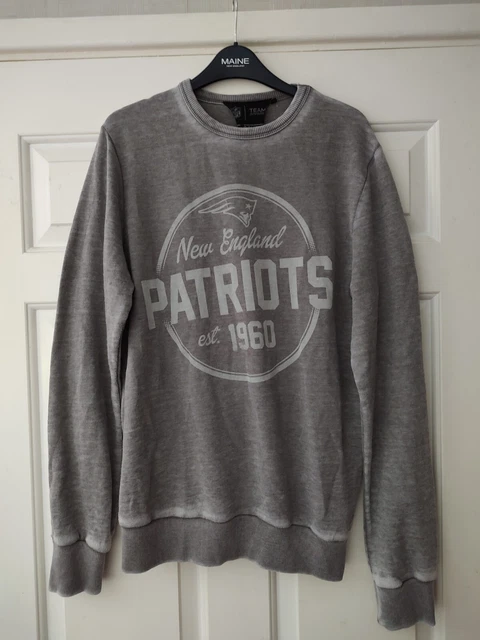 Felpa Nfl Re: Coperta Taglia S 38" New England Patriots Grigio Abbigliamento Squadra