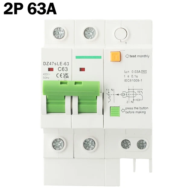 CIRCUIT BREAKER AIR Switch 2P Reducing Sparks Strong Wire Pressure PC