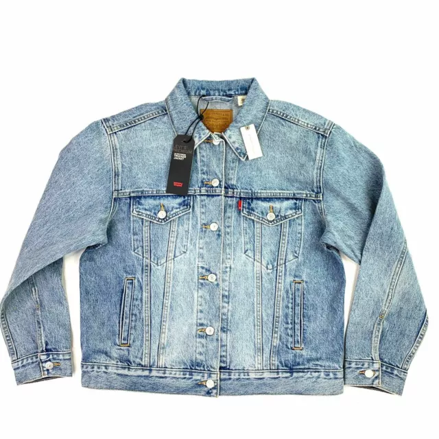 NWT Levis Ex Boyfriend Trucker Blue Denim Jacket MSRP: $79.50 Free Shipping