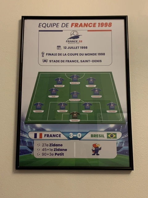 Affiche Originale Coupe Du Monde 1998 – France Vs ? , Saint-Denis, Poster Foot