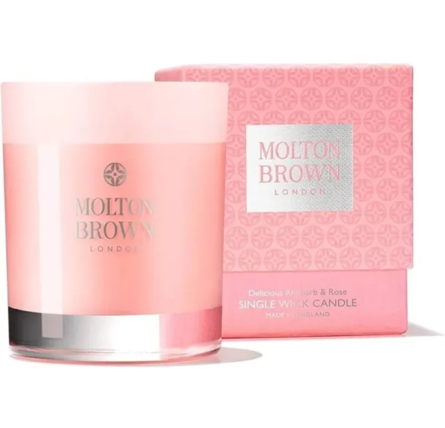 Molton Brown Delicious Rhubarb & Rose Candle 180g - Present/Gift NEW