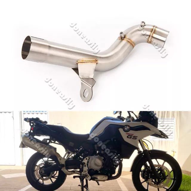 For BMW F750GS F850GS 2018-2023 Modified Exhaust Mid Pipe Catalyst Deleted Tube