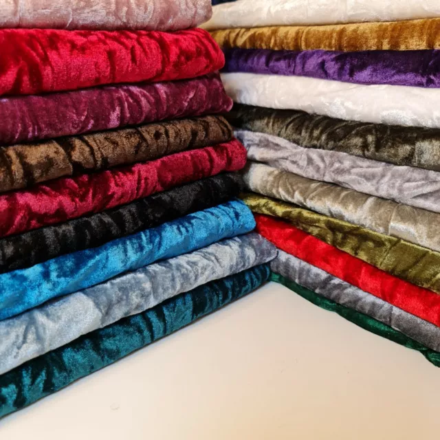 Premium Crushed Velvet Fabric Craft Stretch Velour Dress Craft Material 150cm