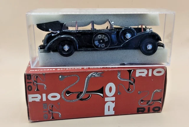 Miniature Rio 1/43 - Mercedes 770 K Wehrmacht 1941 - Avec Officier Et Chauffeur