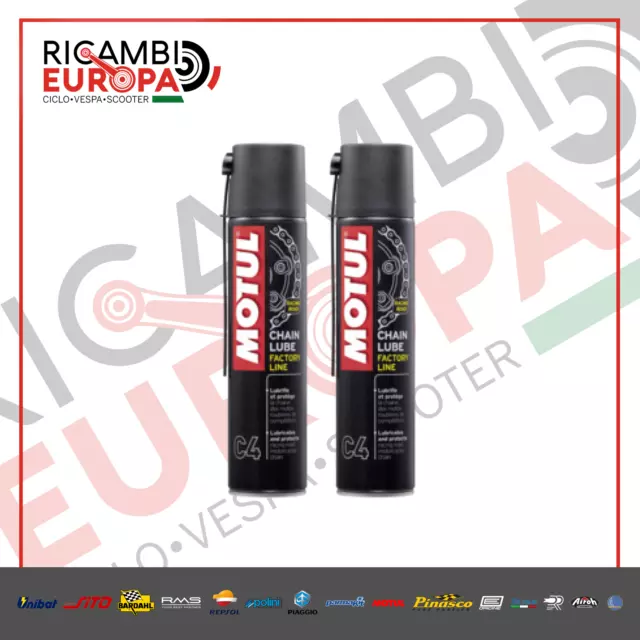 Grasso Catena Spray Motul C4 Chain Lube Factory Line Lubrificante 2 Pezzi